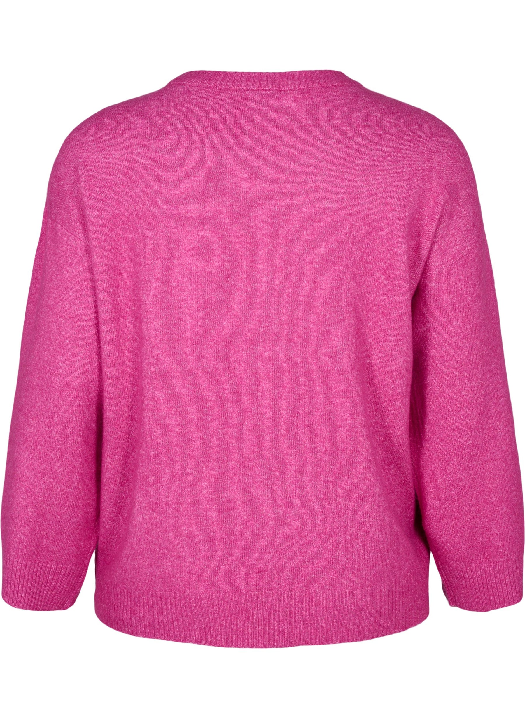 Zizzi Vista Knit Jumper in Pink