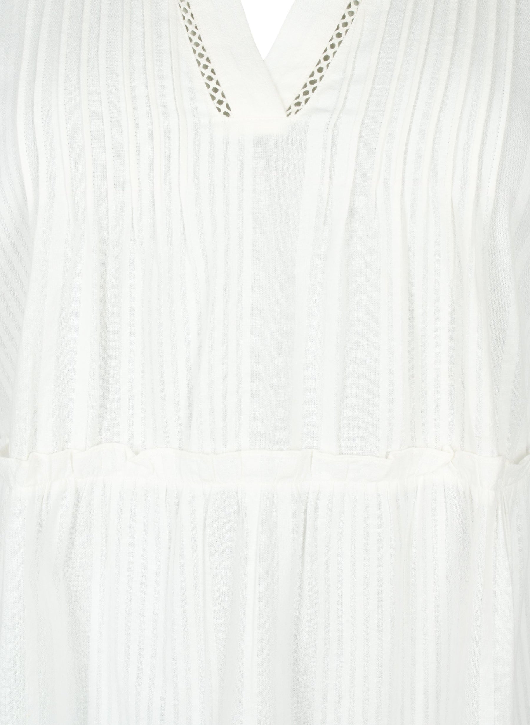 Zizzi Lise Cotton Dress in White