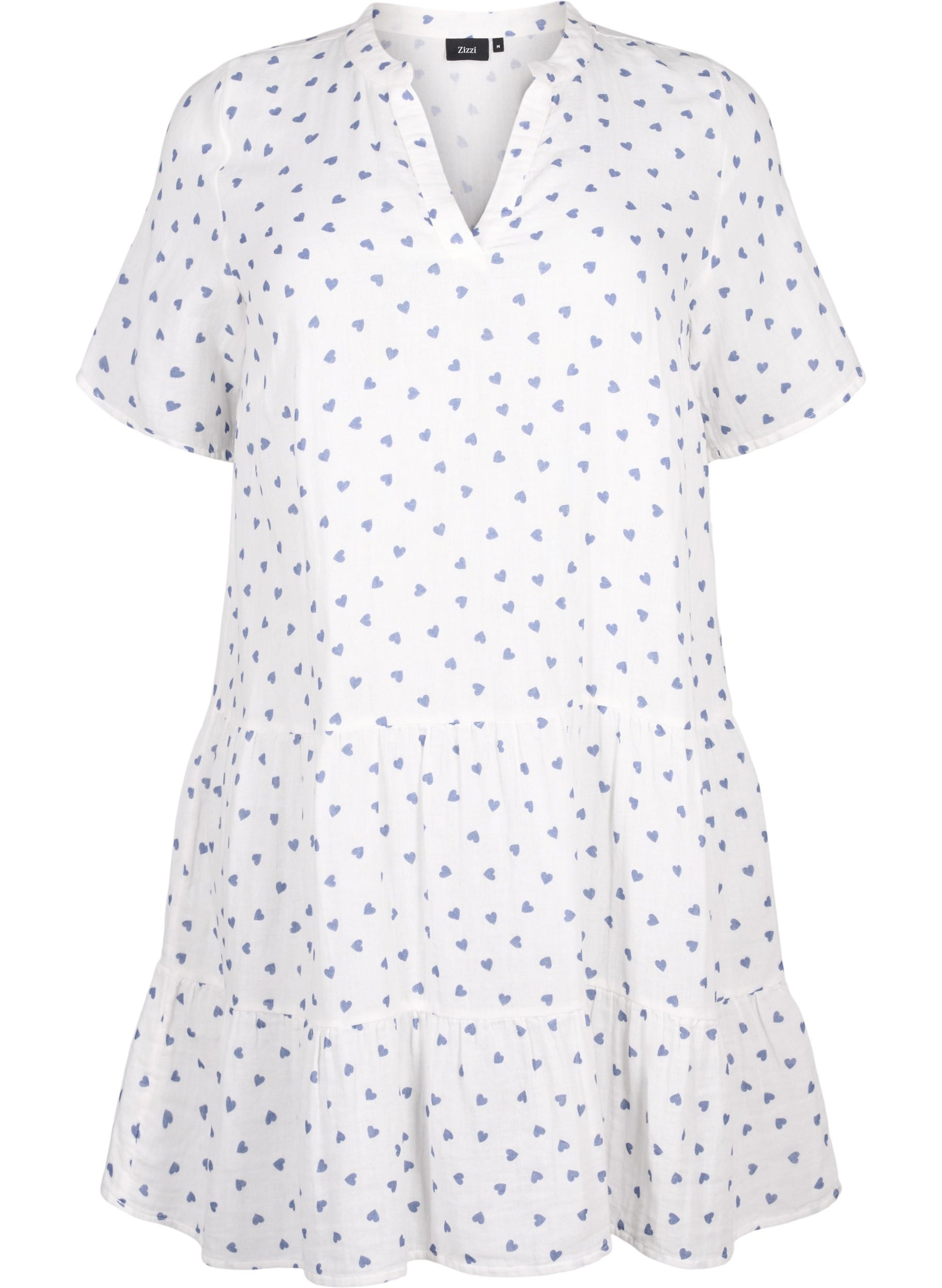 Zizzi Viva Heart Dress in White