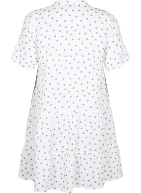 Zizzi Viva Heart Dress in White