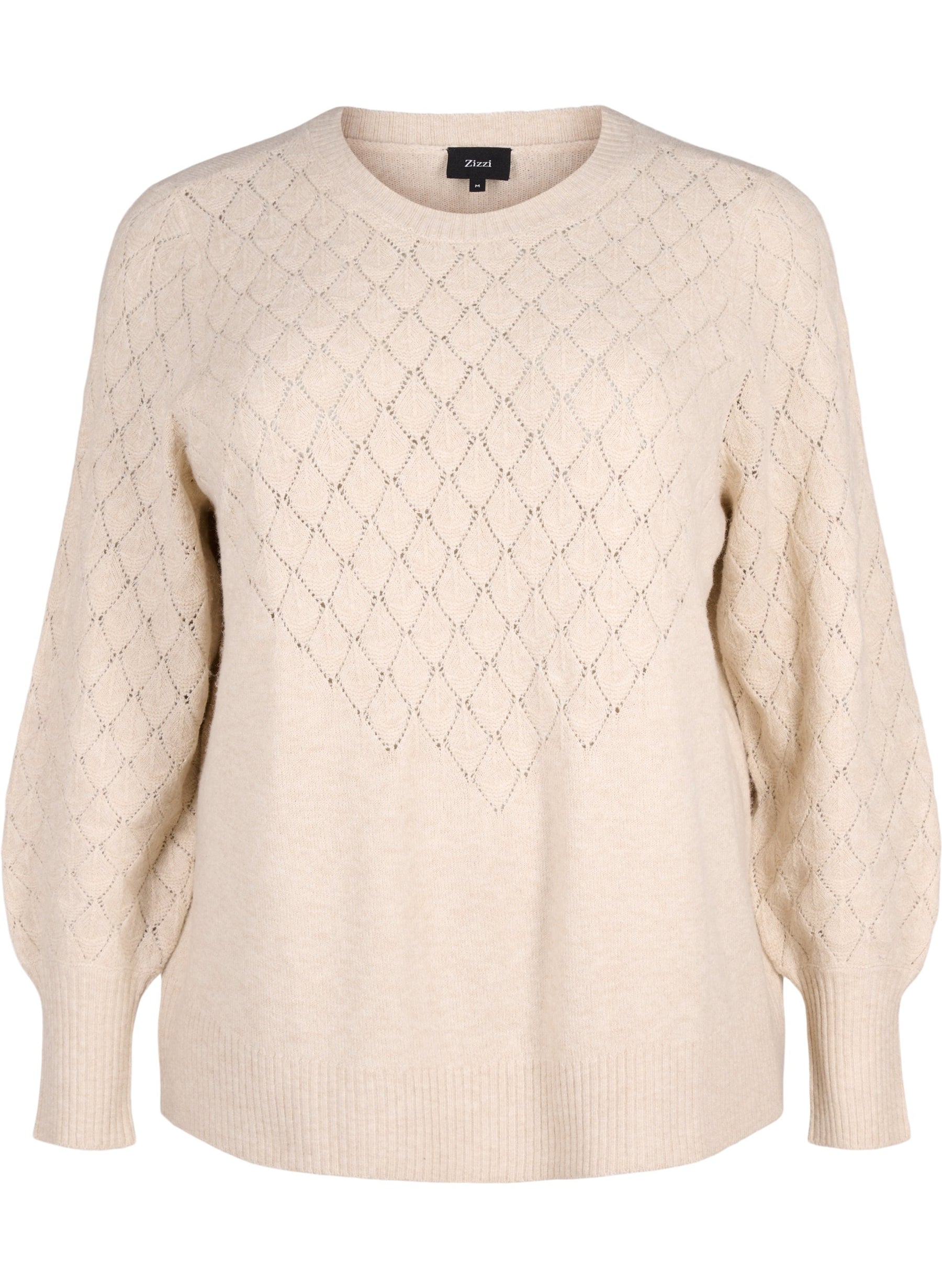 Zizzi Sunny Cream Knit Jumper