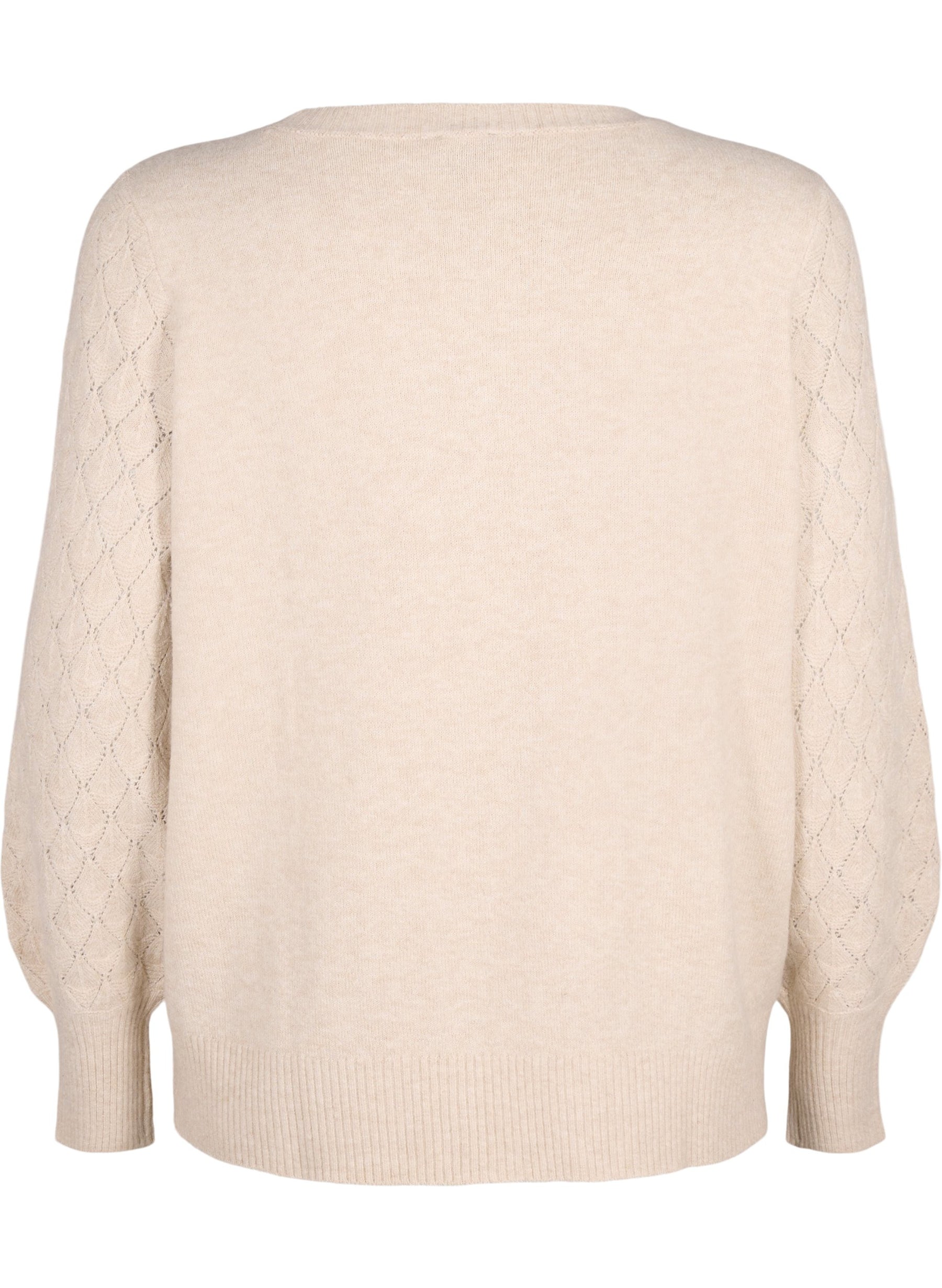 Zizzi Sunny Cream Knit Jumper