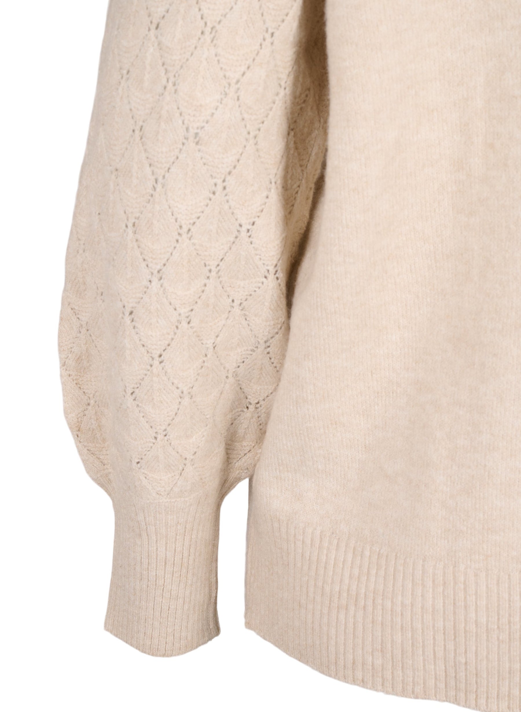 Zizzi Sunny Cream Knit Jumper