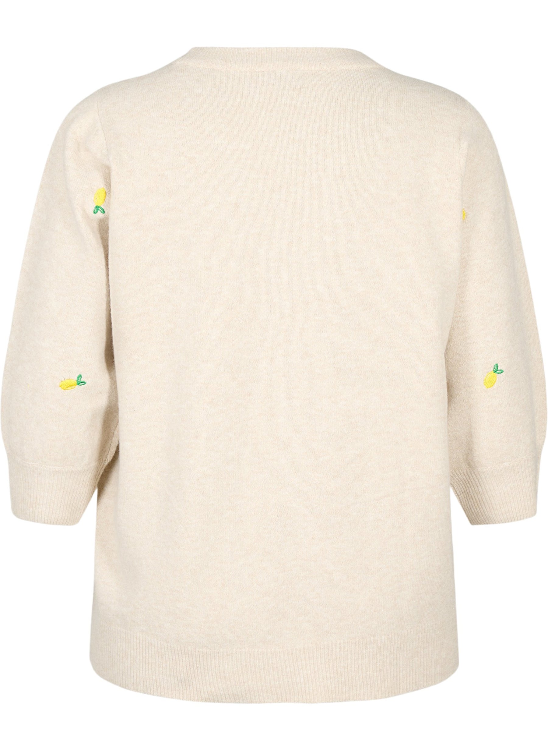 Zizzi Lemon Jumper in Beige