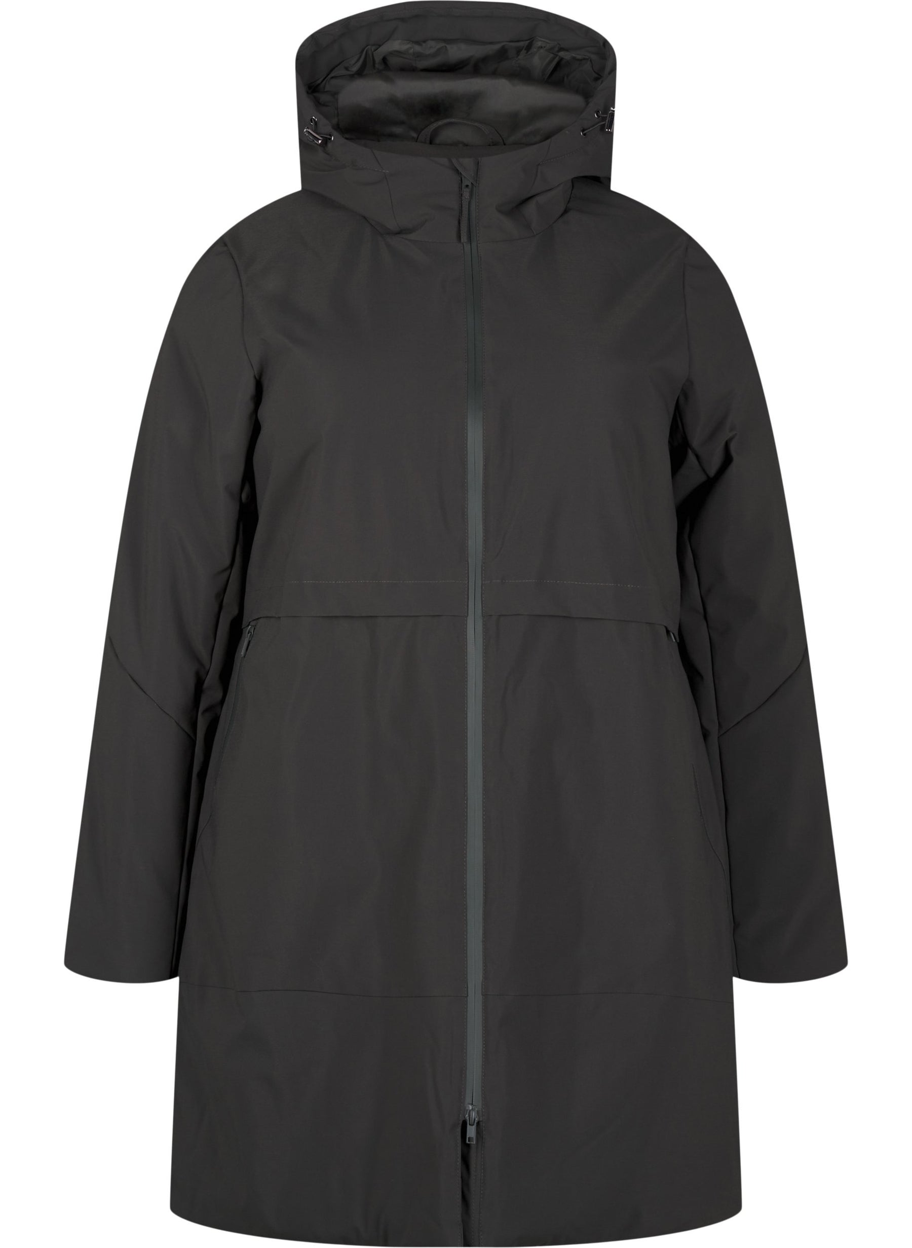 Zizzi Willa Coat in Black