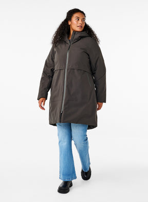 Zizzi Willa Coat in Black