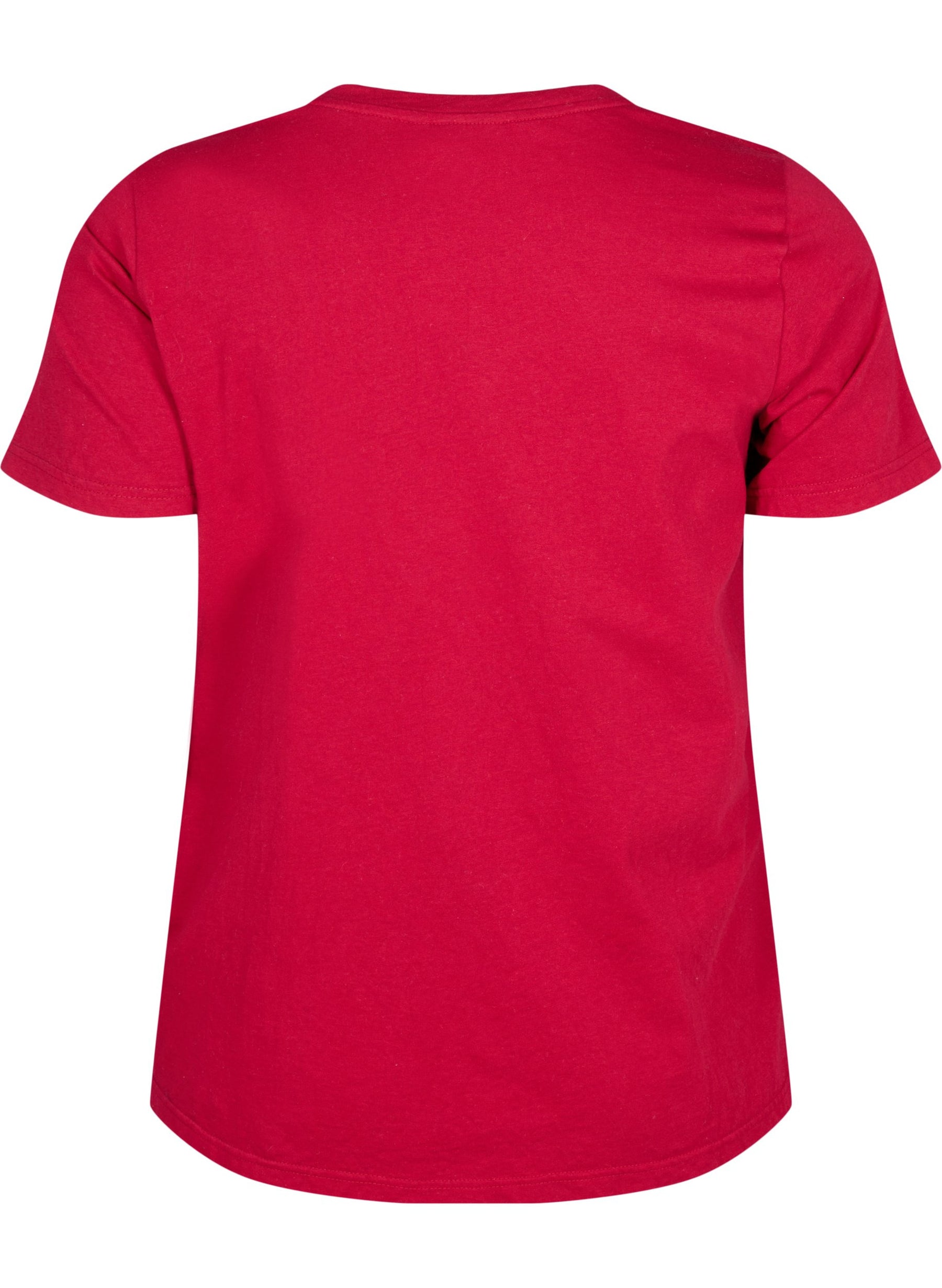 Zizzi Christmas Candy Cane T-Shirt in Red