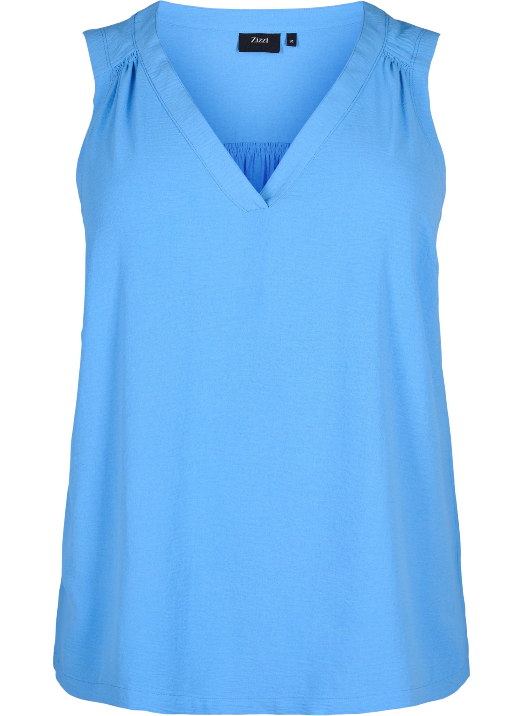 Zizzi Fiffa Sleeveless Top in Blue