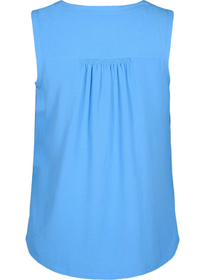 Zizzi Fiffa Sleeveless Top in Blue