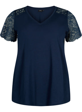 Zizzi Brynn T-Shirt in Navy