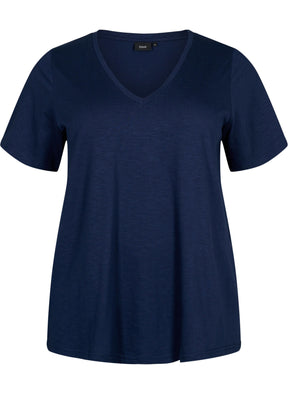 Zizzi Brea T-Shirt in Navy