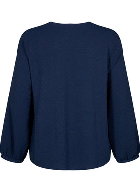 Zizzi Lukka Blouse in Navy