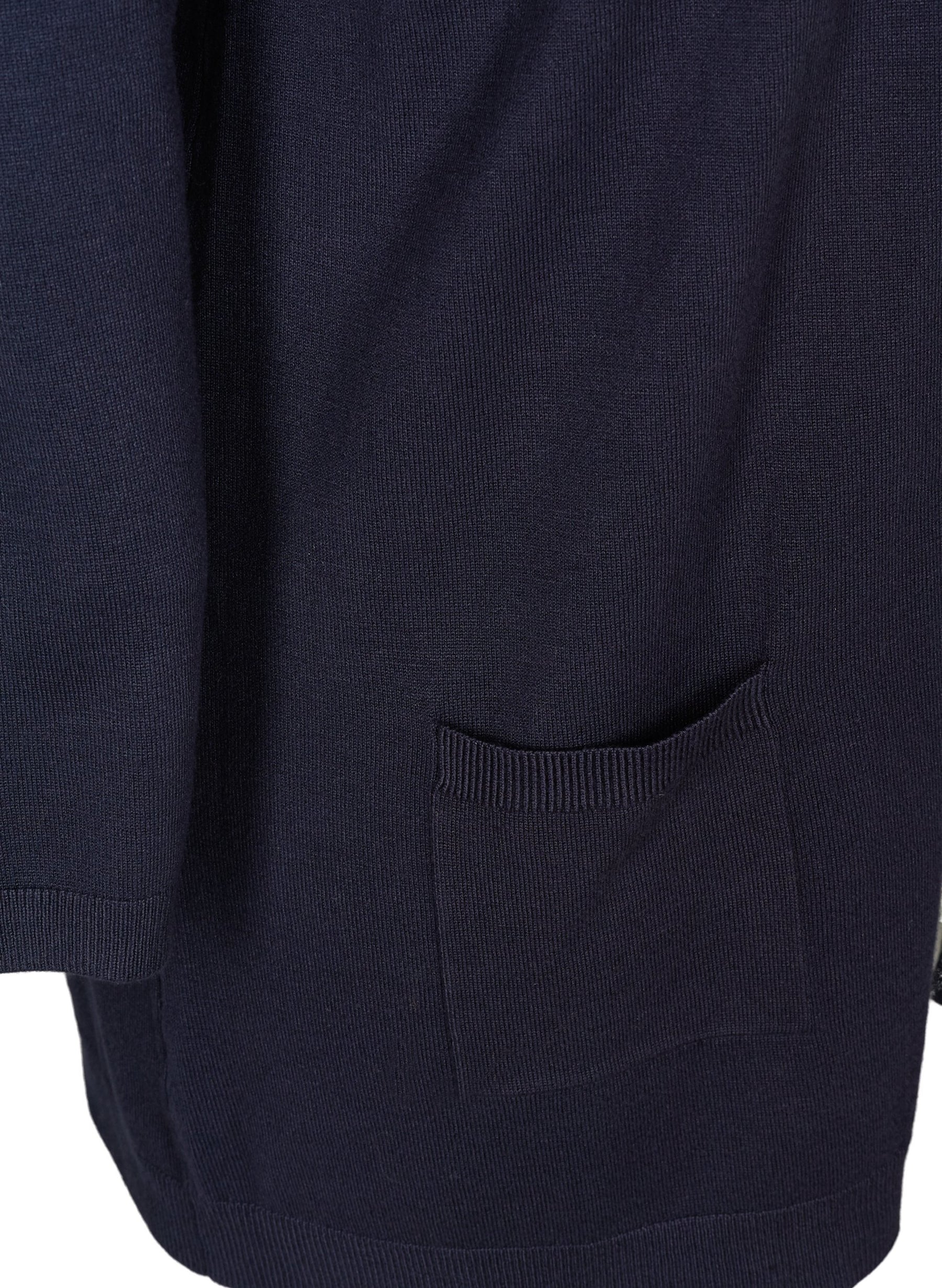 Zizzi Carrie Long Line Cardigan in Navy