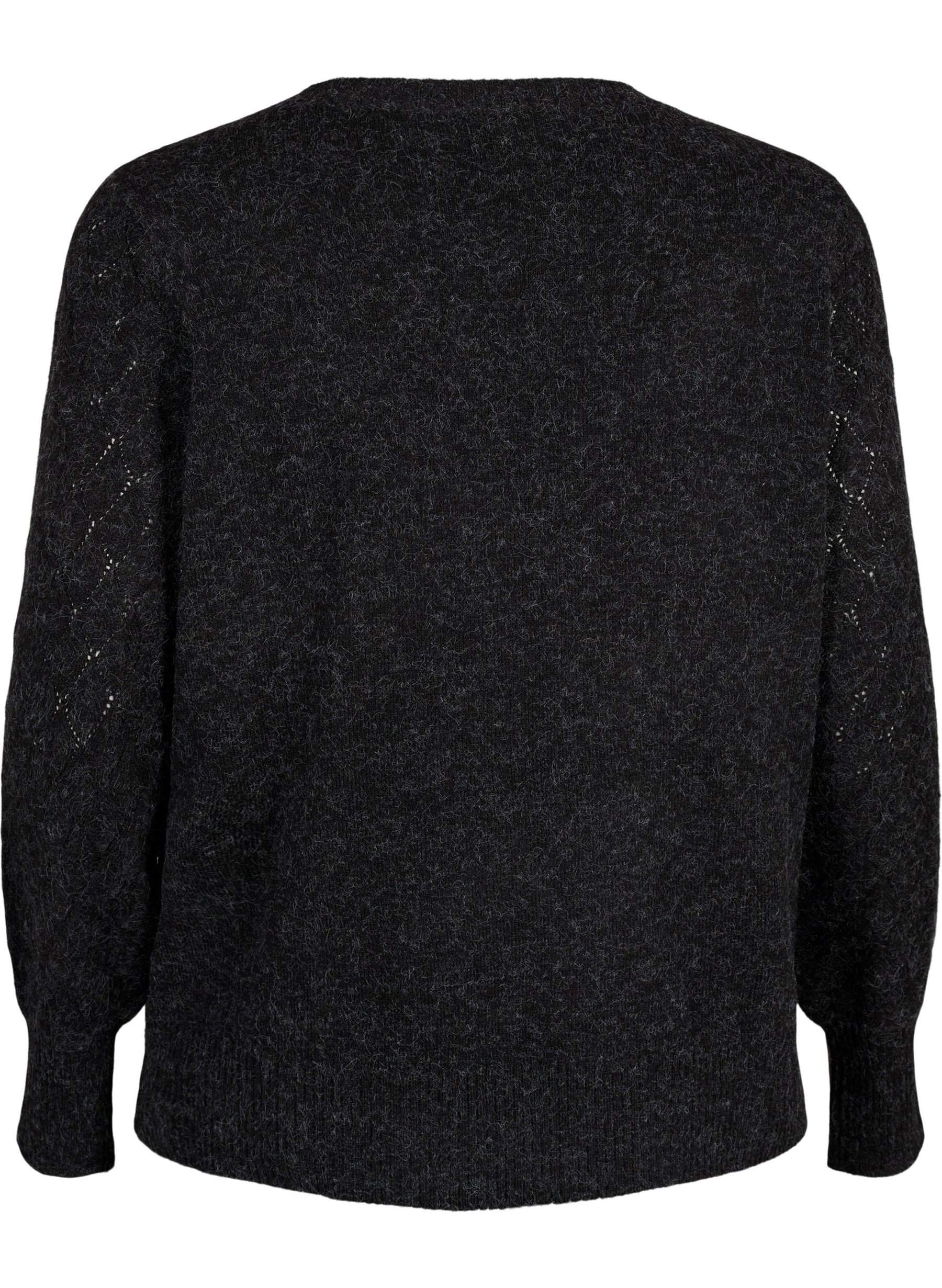 Zizzi Sunny Dark Grey Knit Jumper