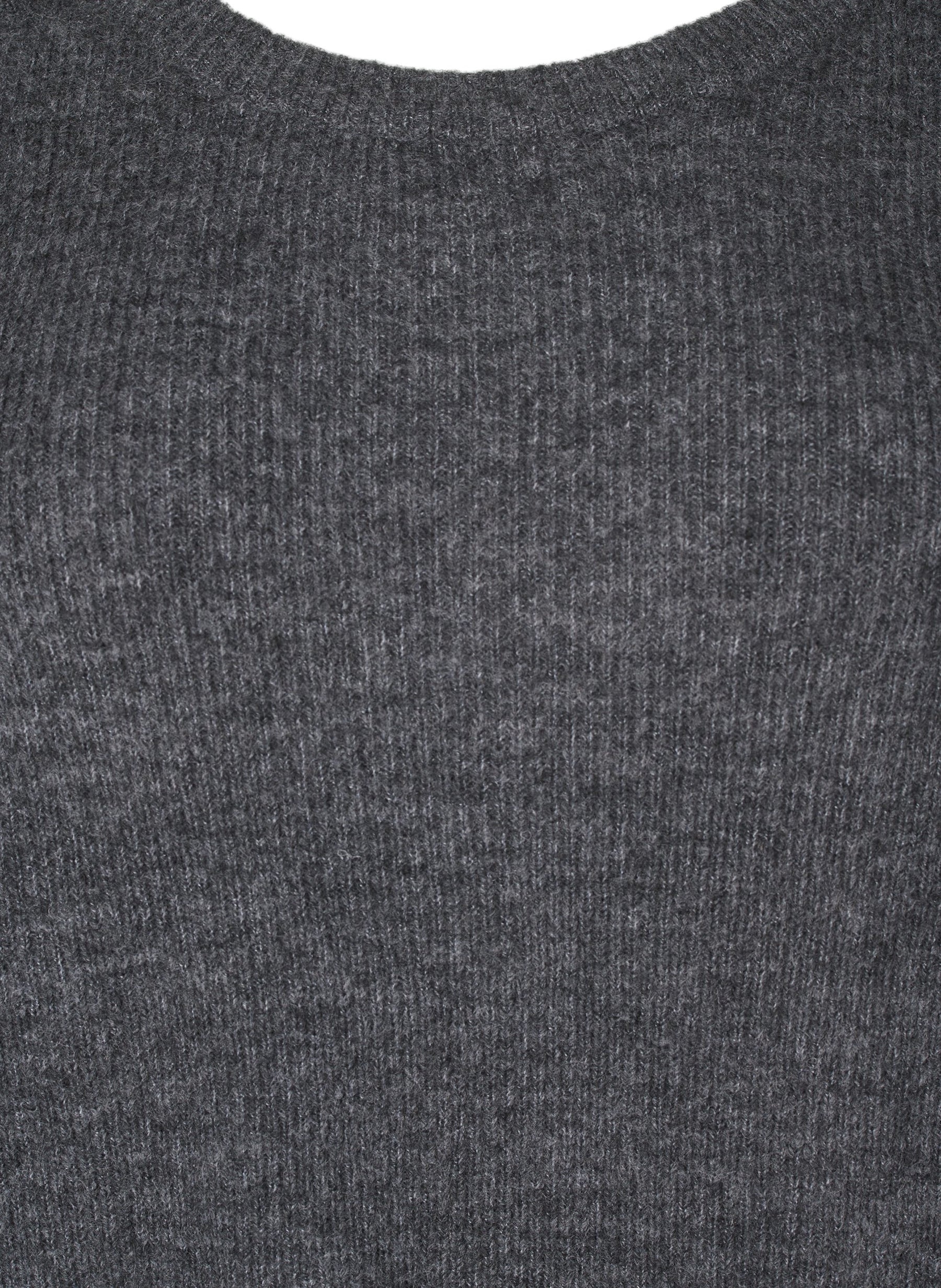 Zizzi Maya Knit Jumper in Dark Grey