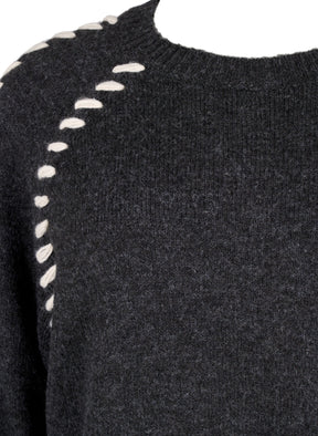 Zizzi Stitch Jumper in Grey