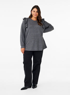 Zizzi Lucca Top in Grey