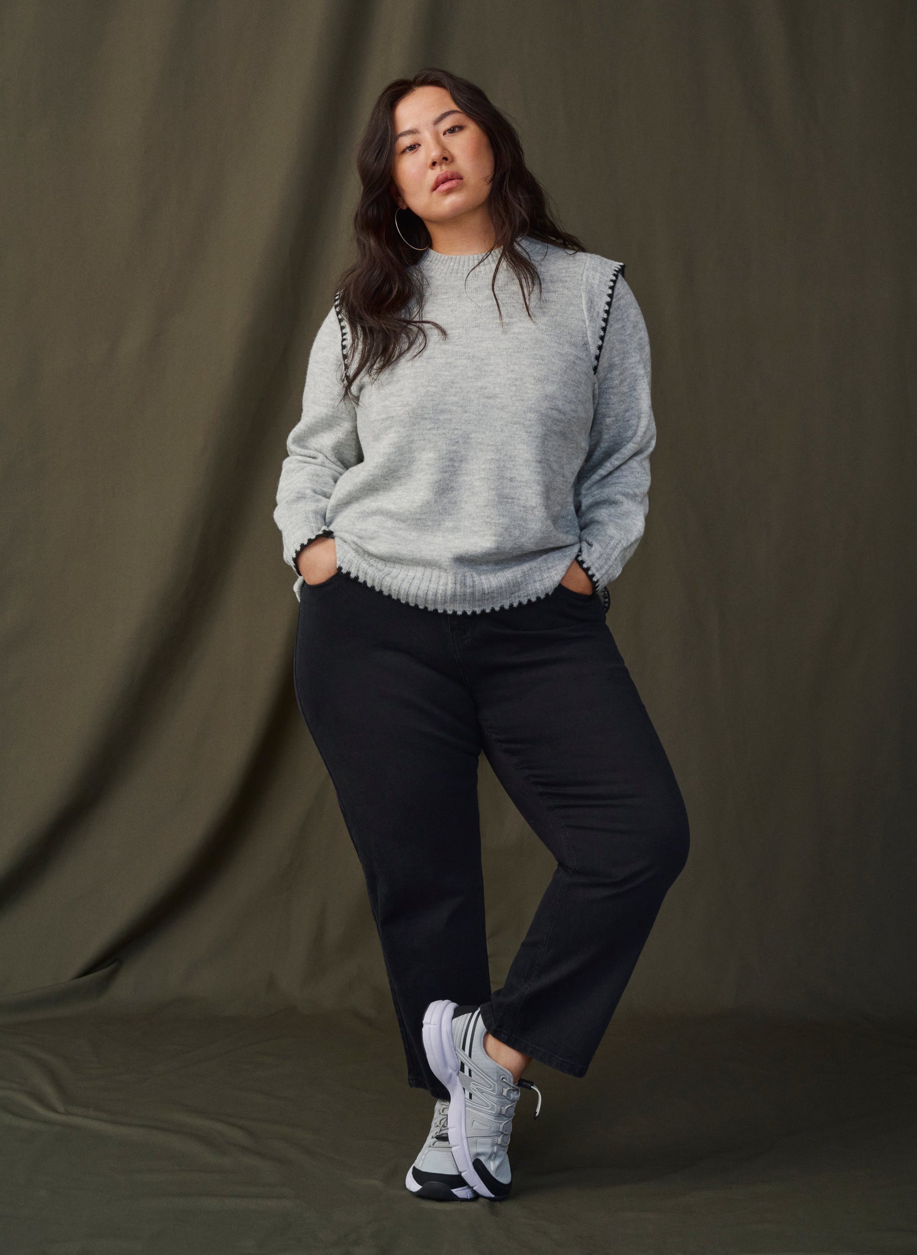 Zizzi Ziggi Jumper in Grey