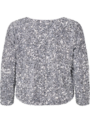 Zizzi Inca Cardigan in Silver