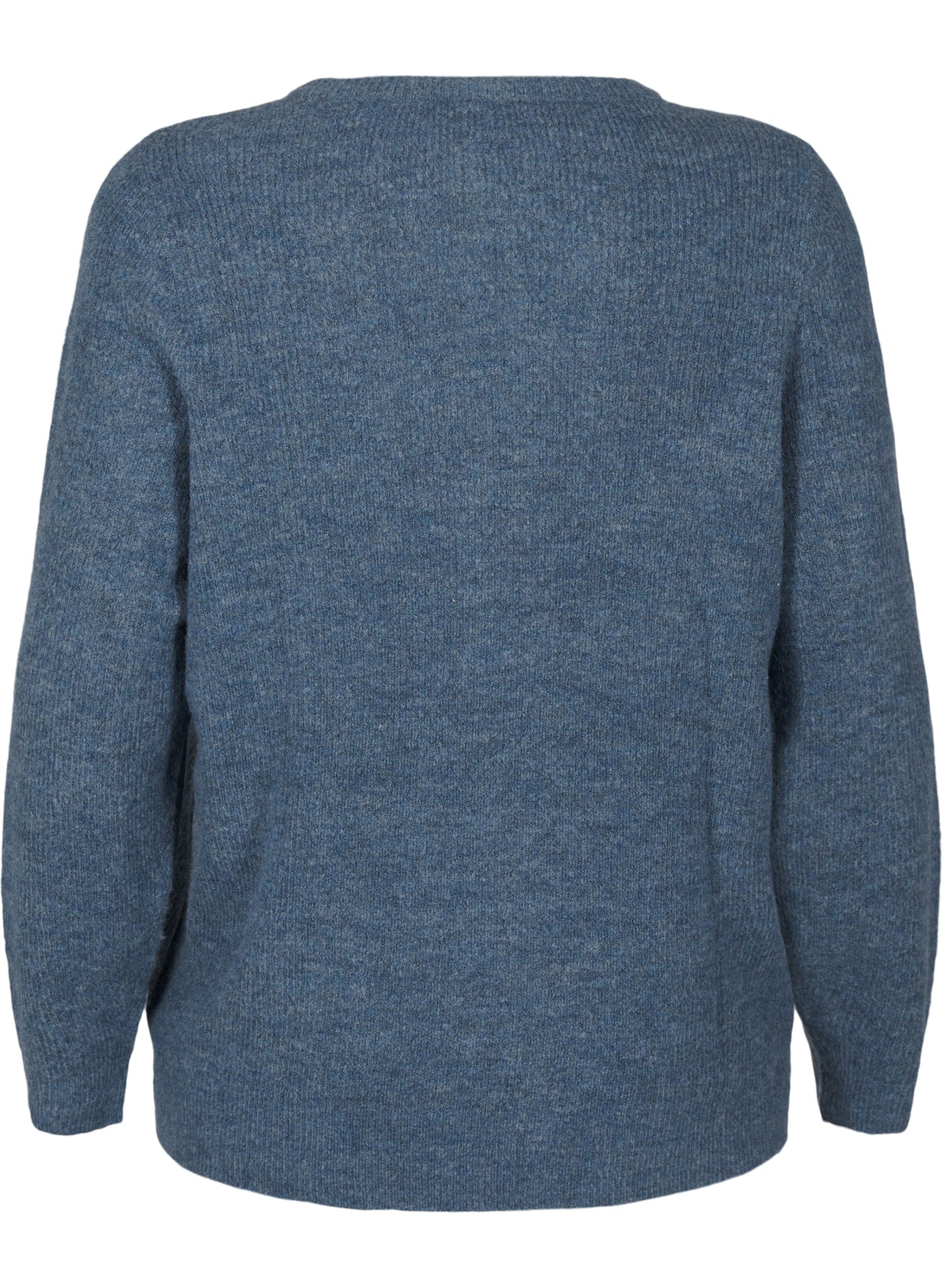 Zizzi Maya Knit Jumper in Blue