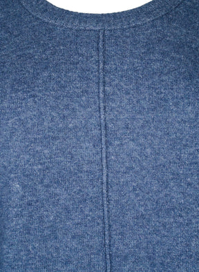 Zizzi Vista Knit Jumper in Blue