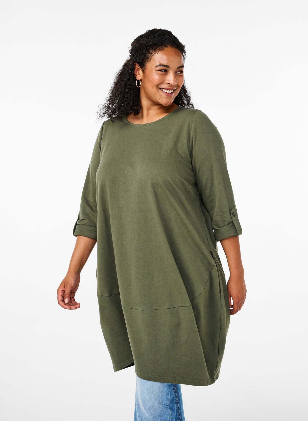 Zizzi Anita Dress in Green