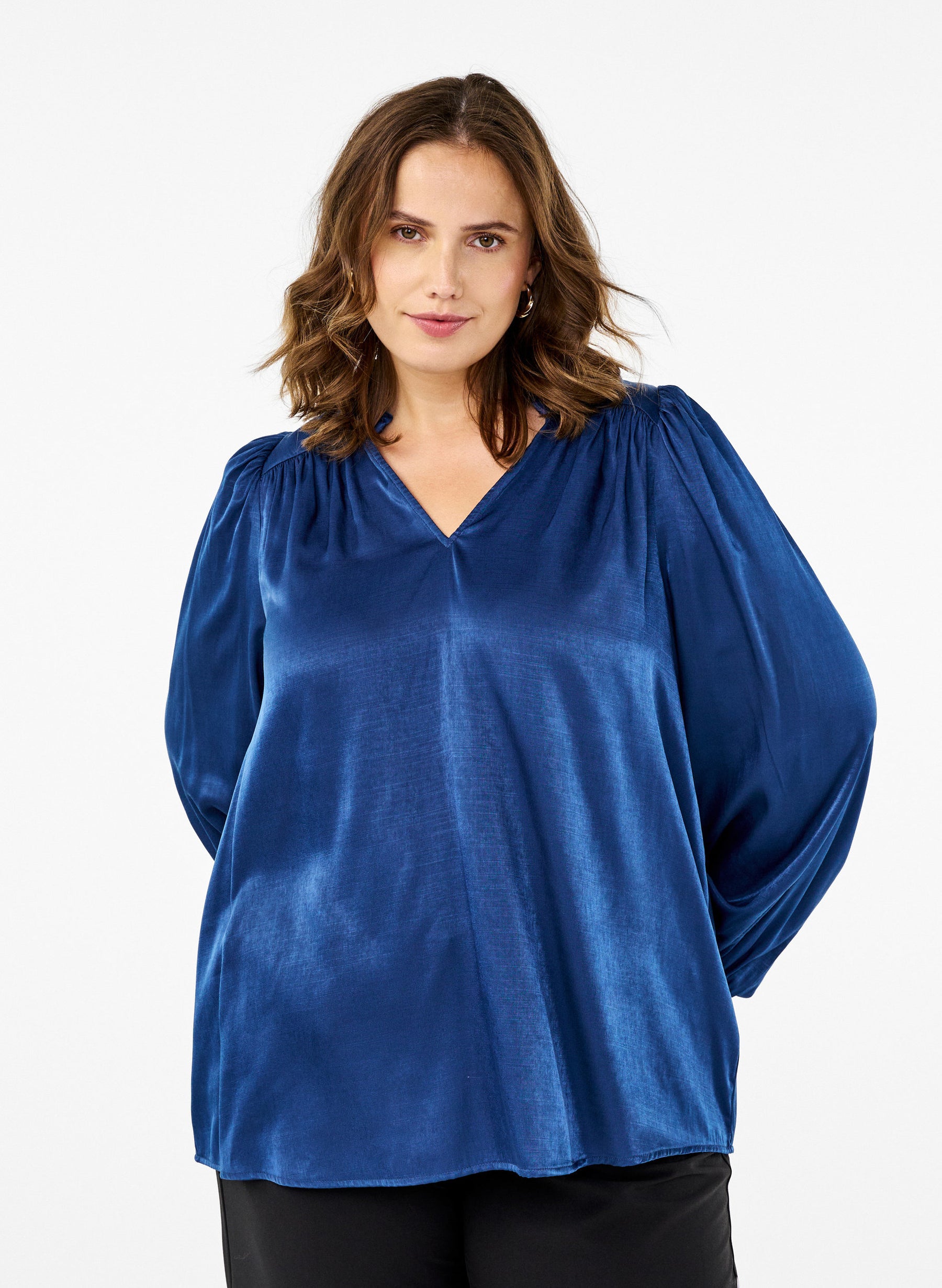 Zizzi Mallica Blouse in Blue