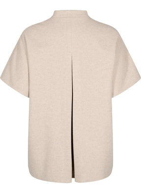 Zizzi Barcelona Cape Jacket in Taupe