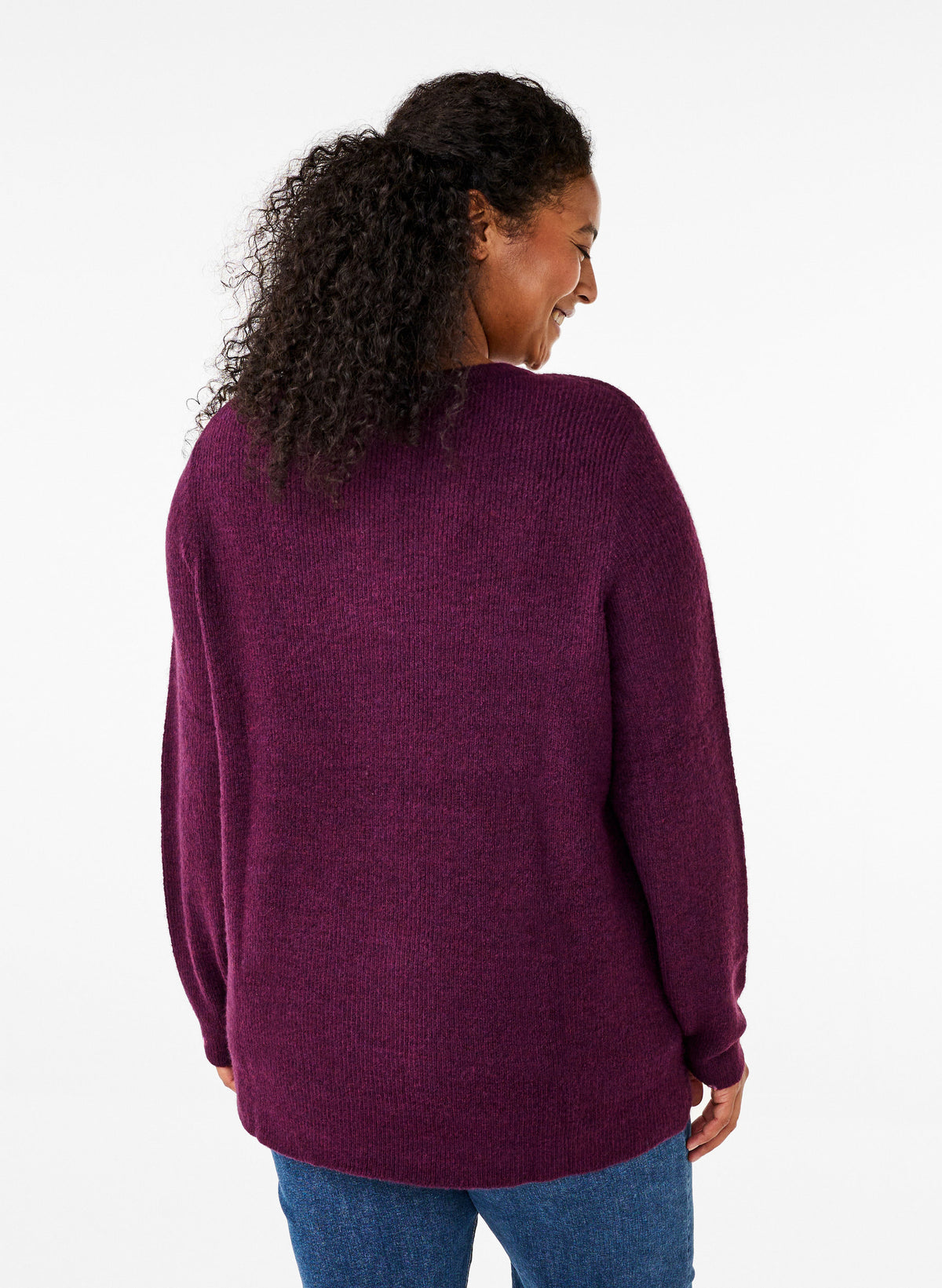 Zizzi Maya Knit Jumper in Purple