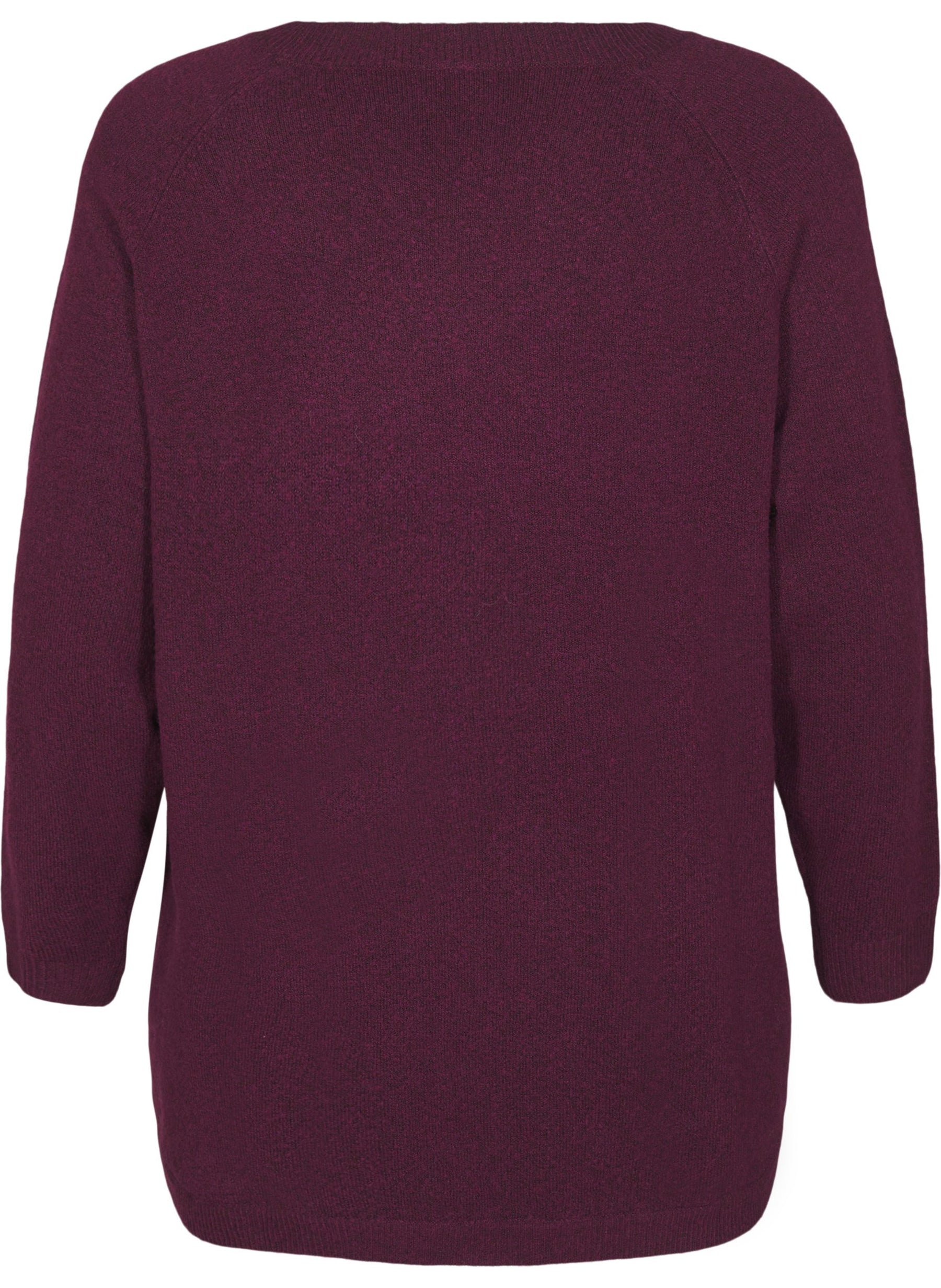 Zizzi Sunny Pearl Button Jumper in Purple