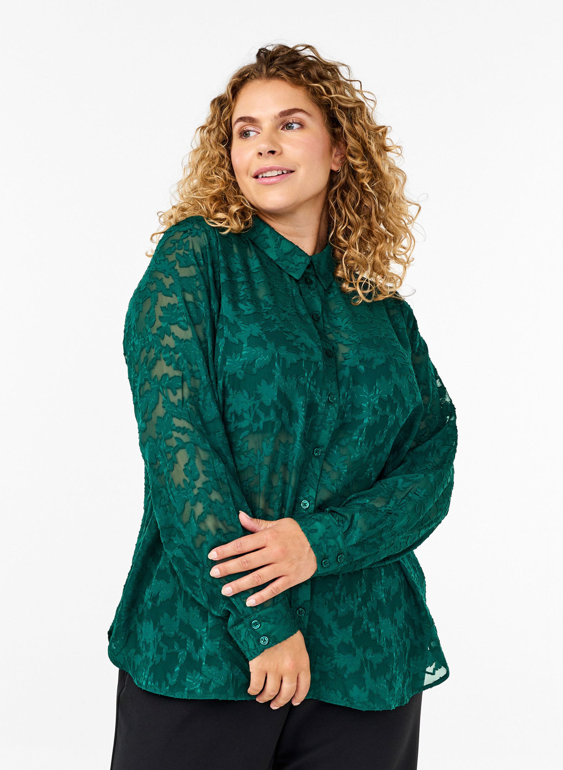 Zizzi Denita Shirt in Green