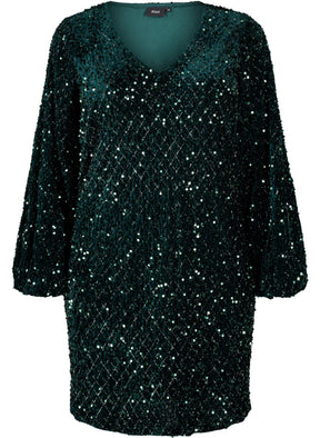 Zizzi Rutti Sequin Dress in Green