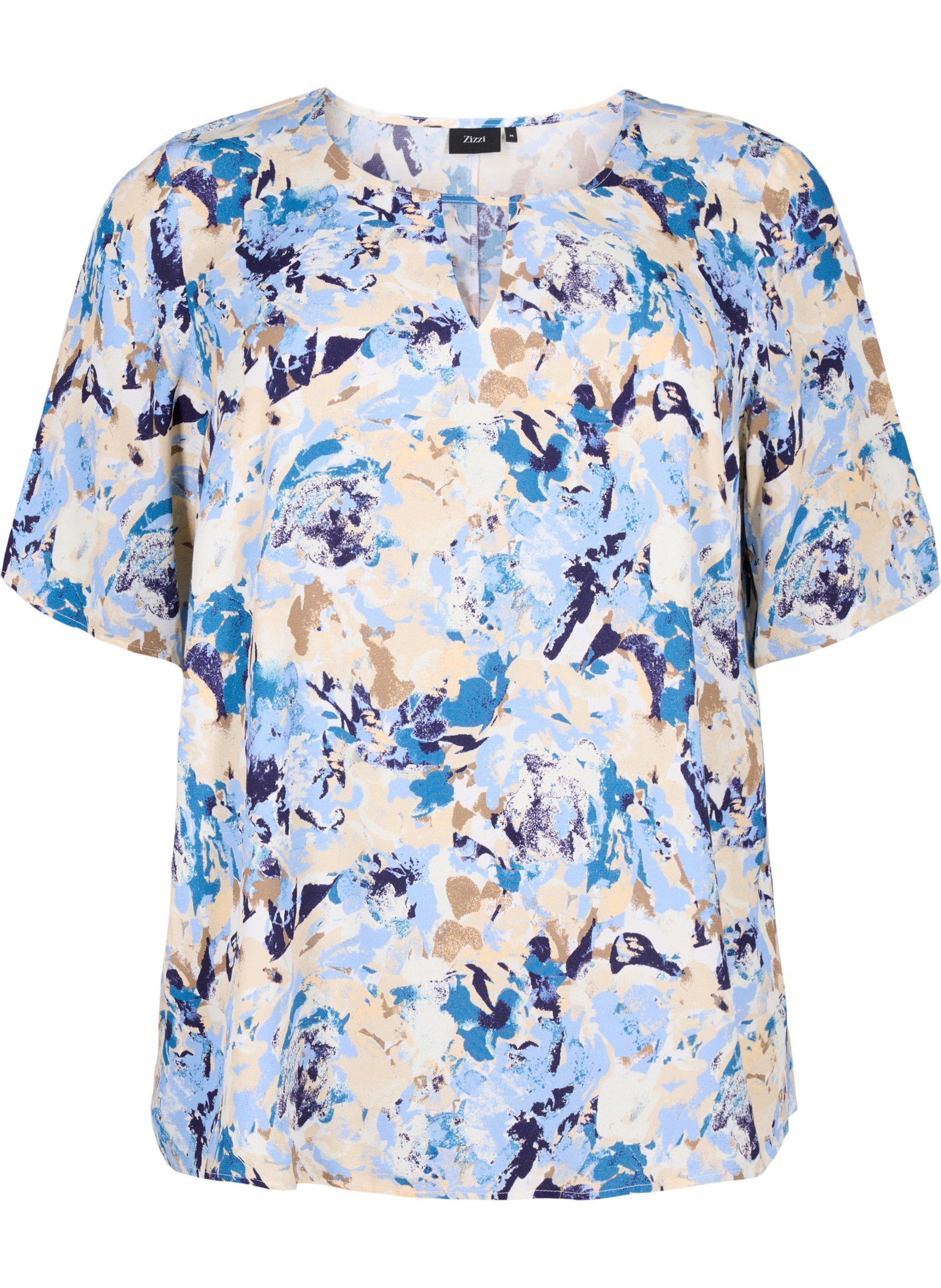 Zizzi Bella Graphic Blouse | Plus Size Clothing | Wardrobeplus.ie