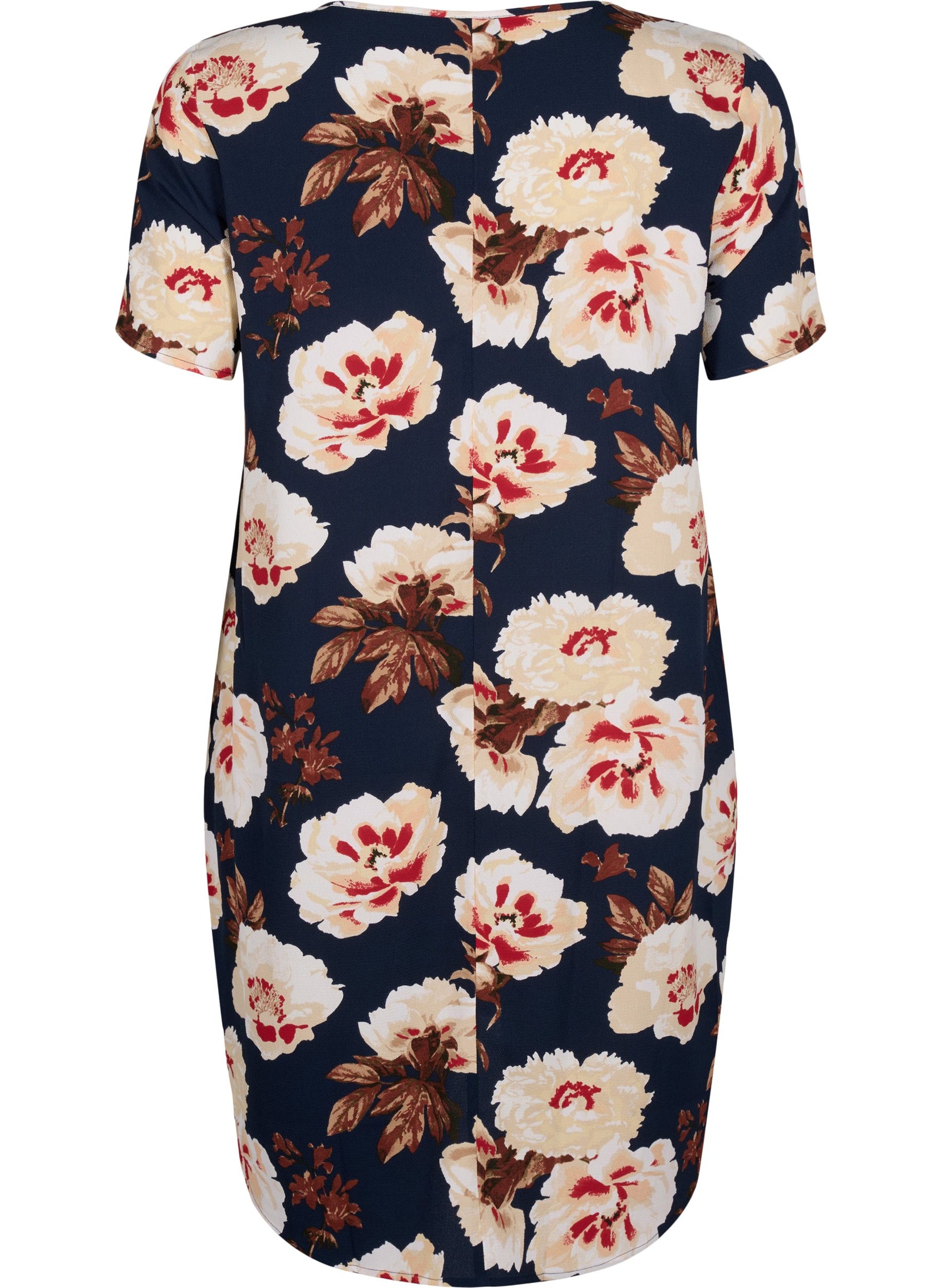 Zizzi Rose Dress in Navy