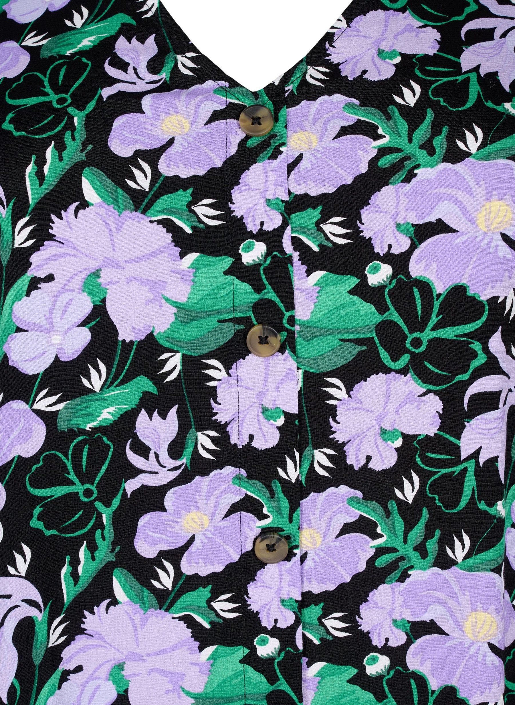 Zizzi Bella Blouse in Purple Flowers