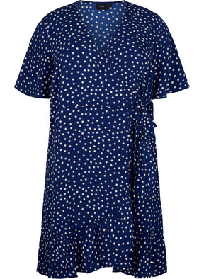 Zizzi Anni Polka Dot Wrap Dress