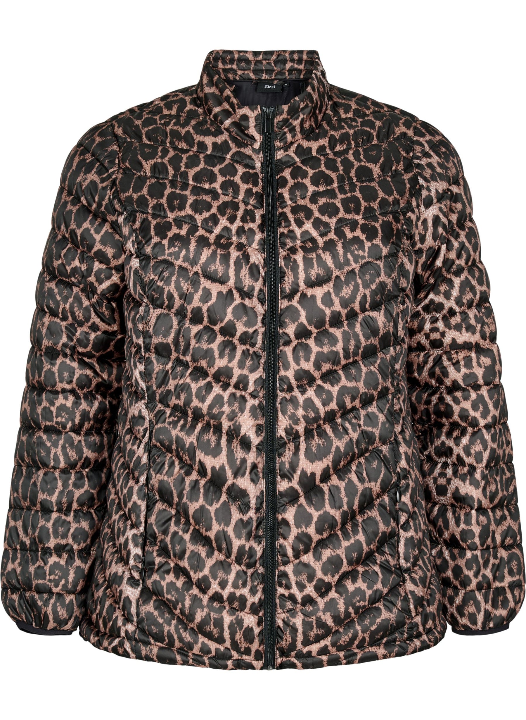 Zizzi Sally Lightweight Jacket in Leopard Print