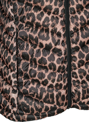 Zizzi Sally Lightweight Jacket in Leopard Print