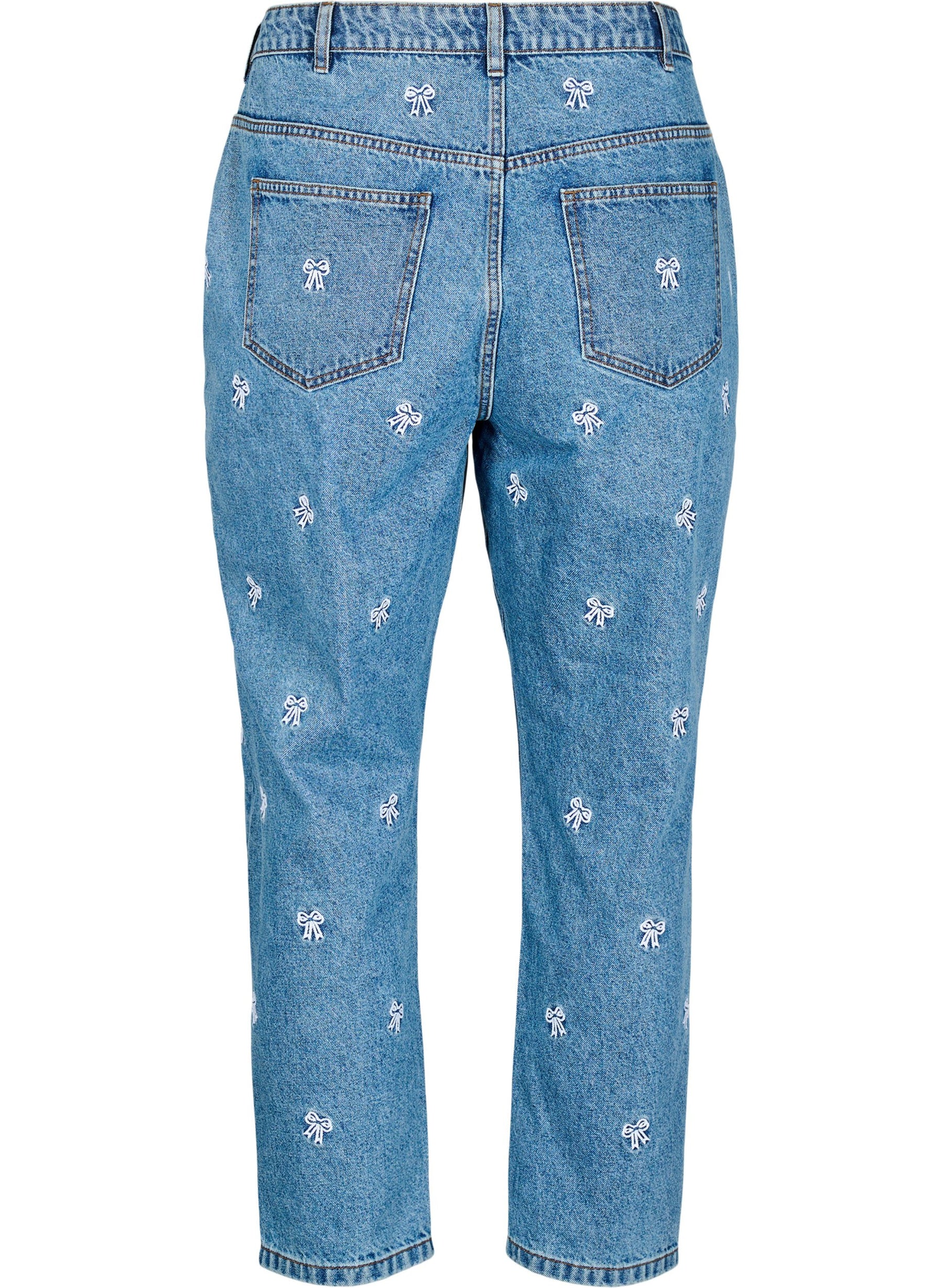 Zizzi Millie Bow Jeans in Blue