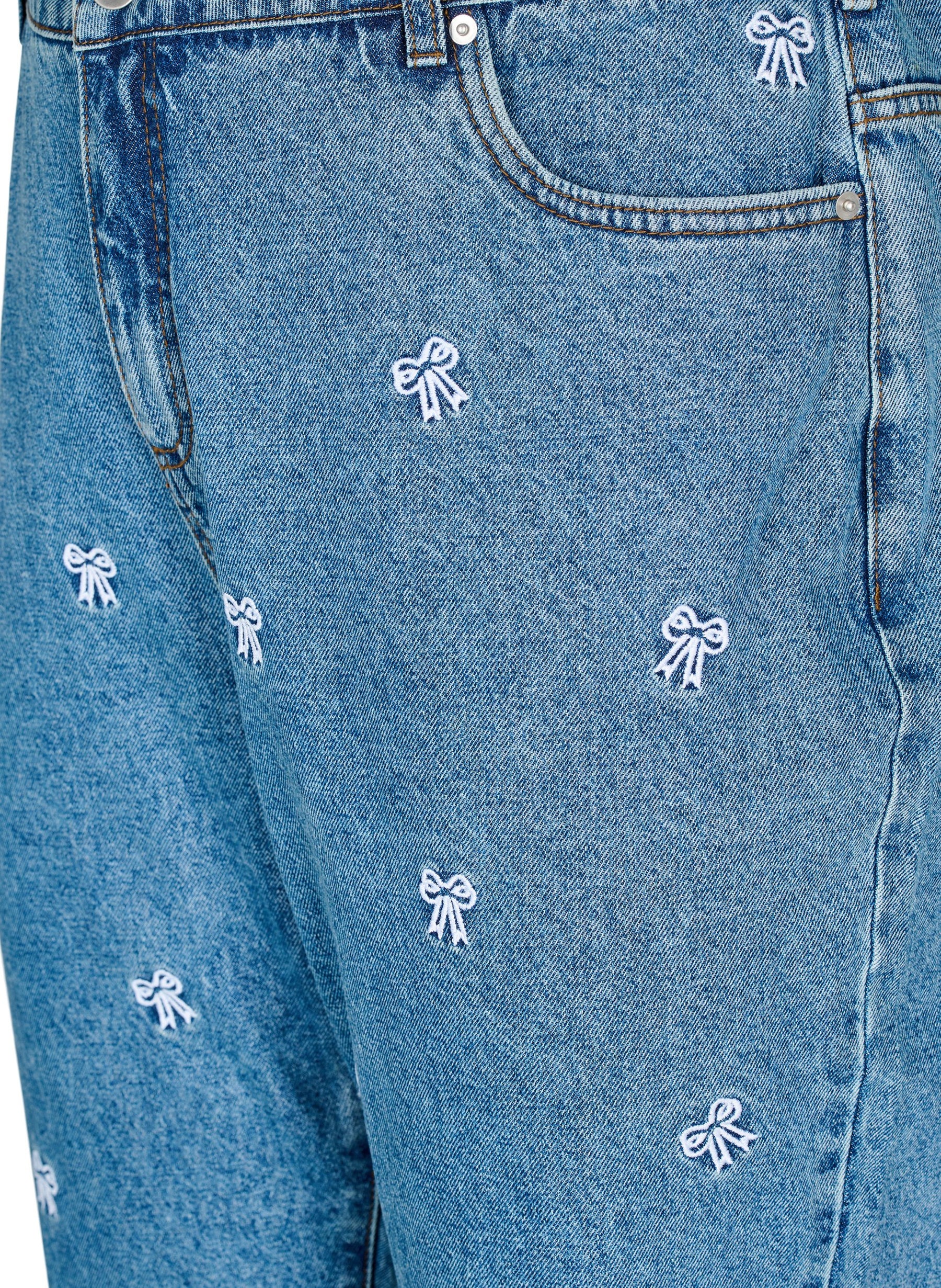 Zizzi Millie Bow Jeans in Blue