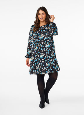 Zizzi Lucy Blue Floral Dress