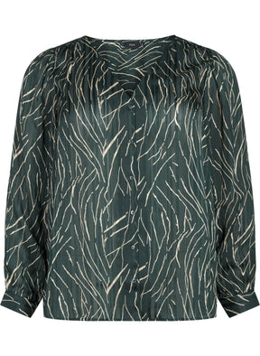 Zizzi Lucy Shirt in Green