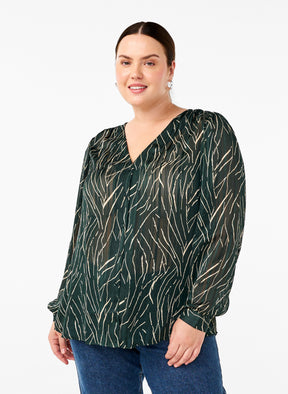 Zizzi Lucy Shirt in Green