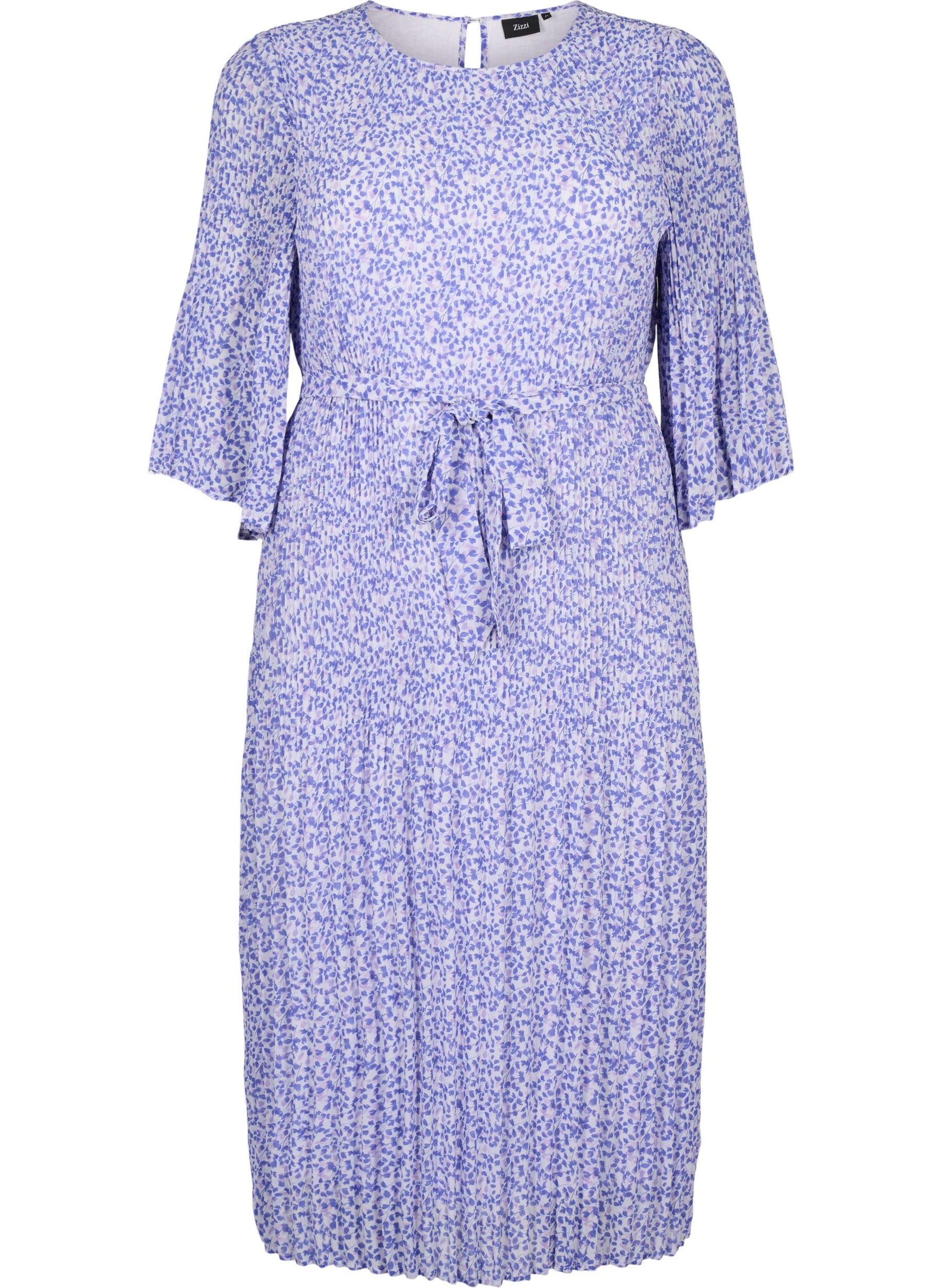 Zizzi Cathrine Floral Lavender Dress