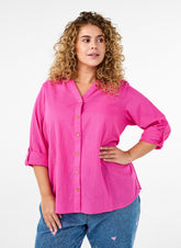 Zizzi Anna Shirt in Pink