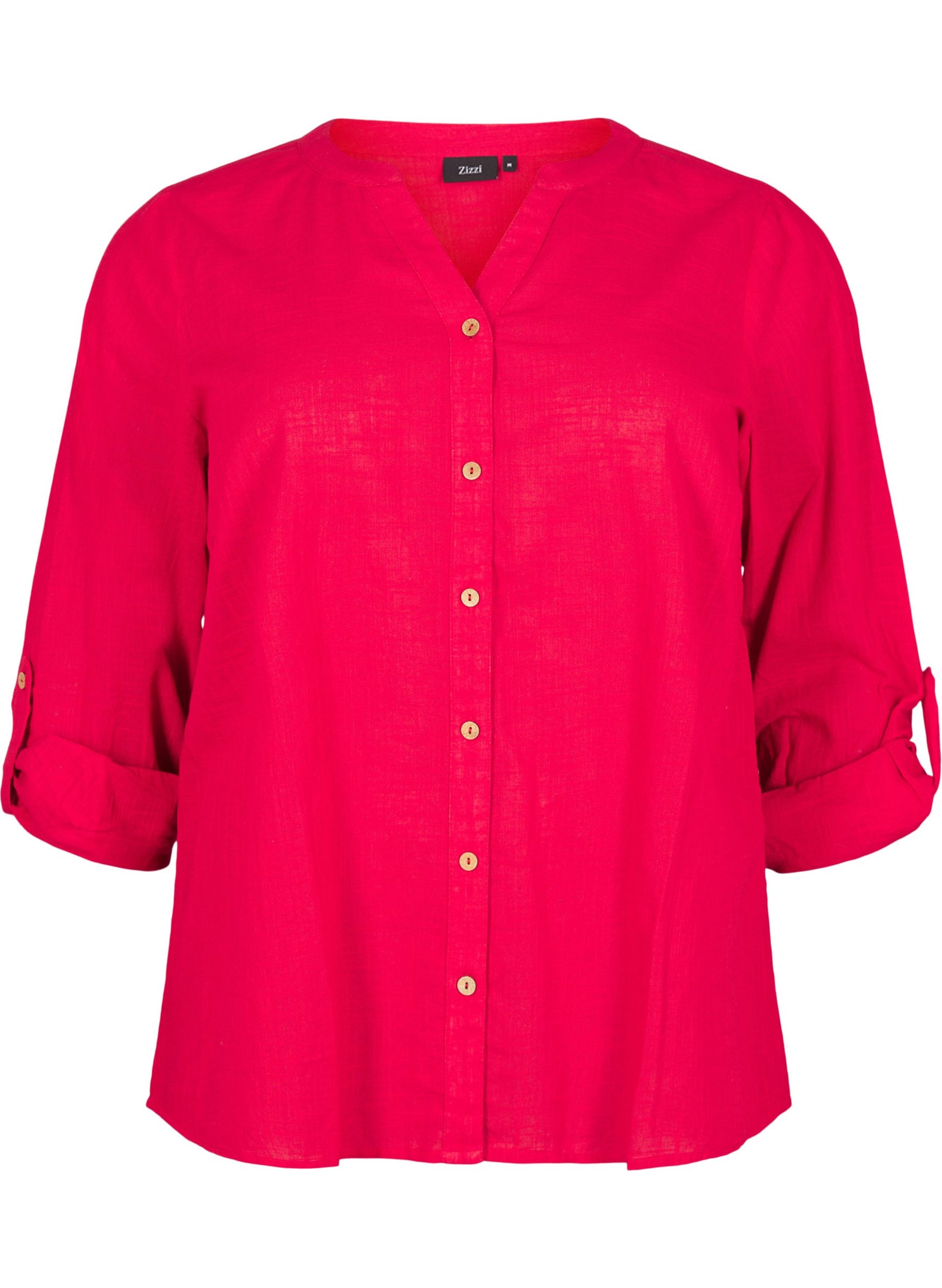 Zizzi Anna Shirt in Red