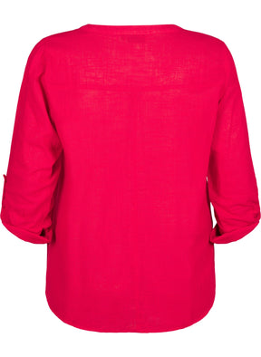 Zizzi Anna Shirt in Red