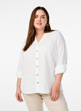 Zizzi Anna Shirt in White