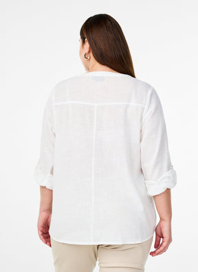 Zizzi Anna Shirt in White