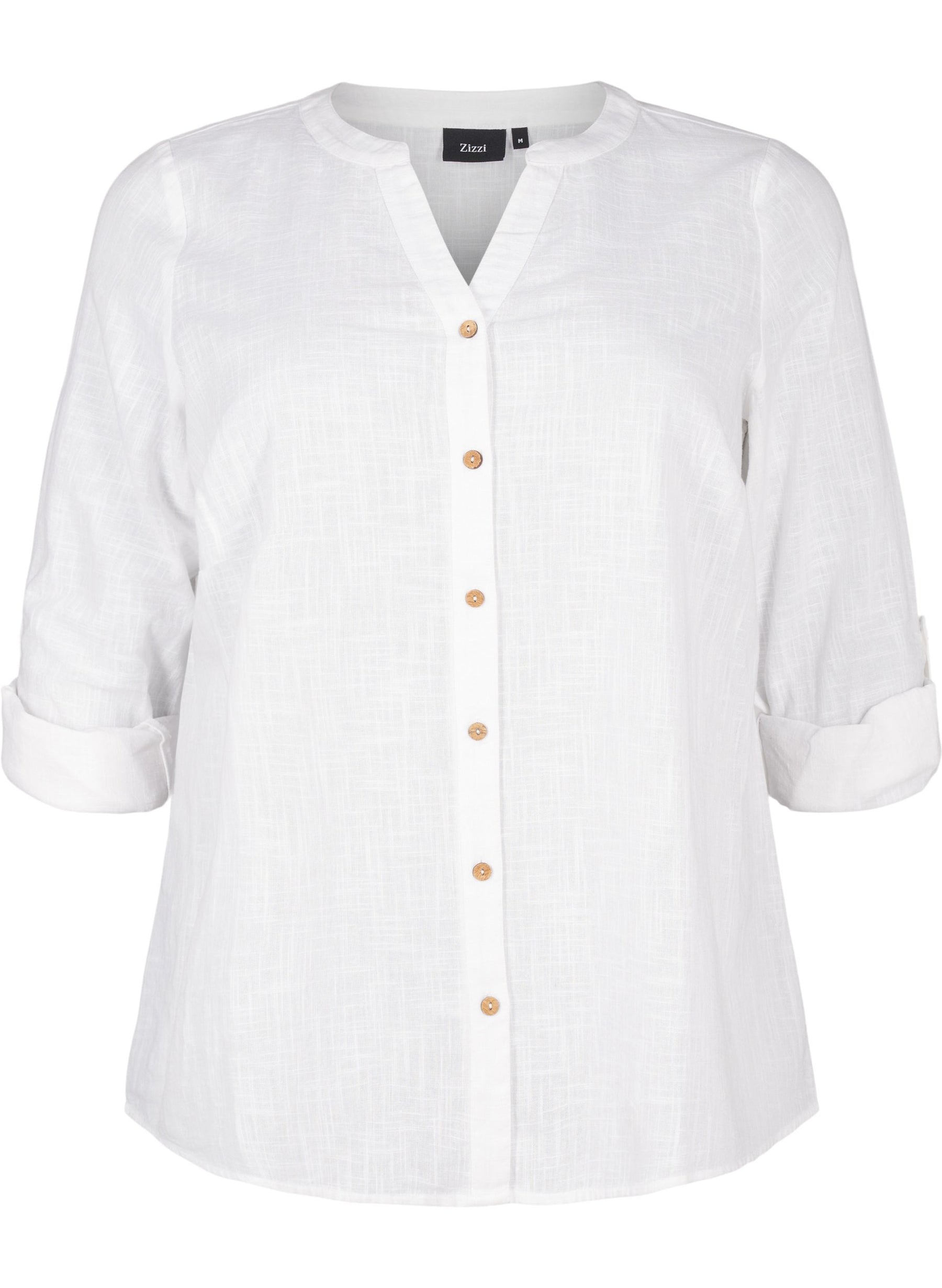 Zizzi Anna Shirt in White